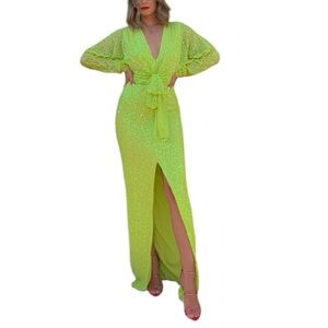 ASOS DESIGN Tall maxi dress with batwing sleeve and wrap waist in